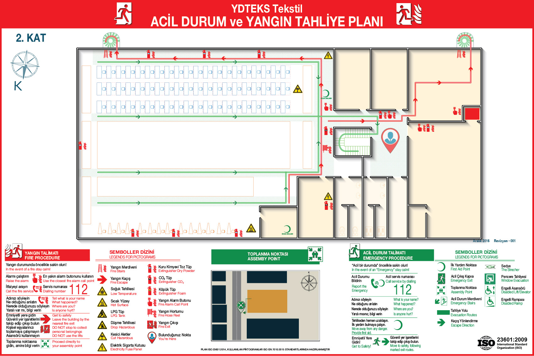 ISO 23601 Acil Durum Tahliye ve Yangın Tahliye Plan Örnekleri