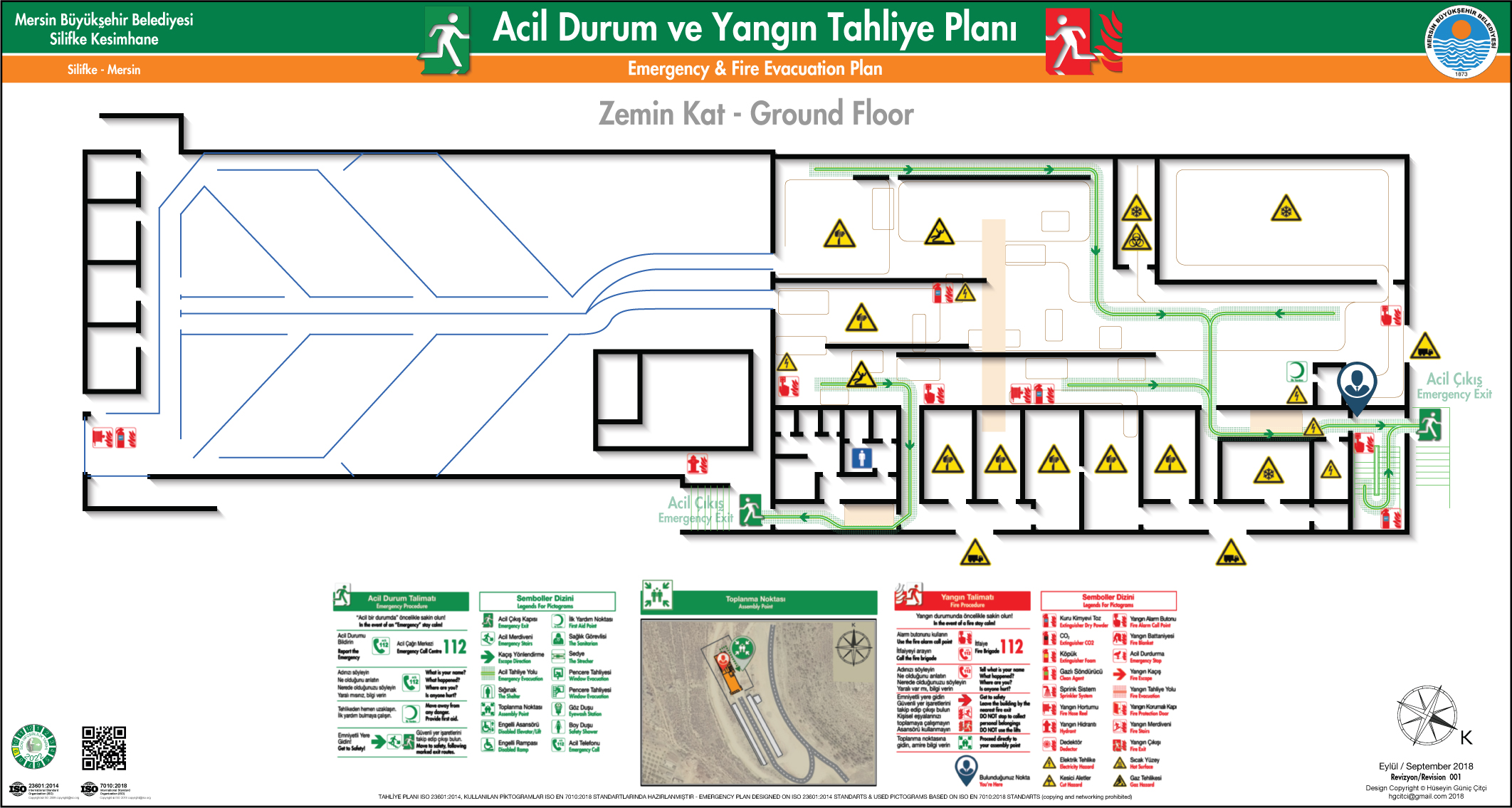 ISO 23601 Acil Durum Tahliye ve Yangın Tahliye Plan Örnekleri