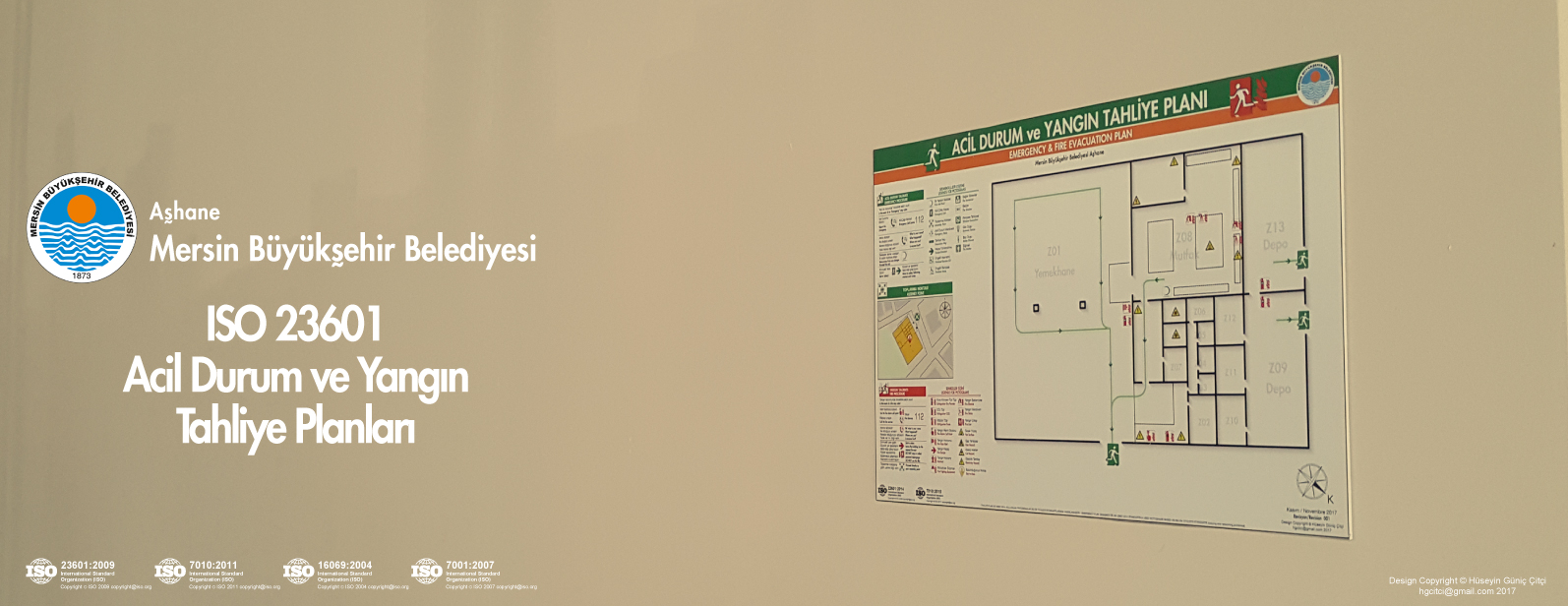 ashane Mersin Büyükşehir Belediyesi ISO 23601 Acil Durum Ve Yangın Tahliye Kat Planları