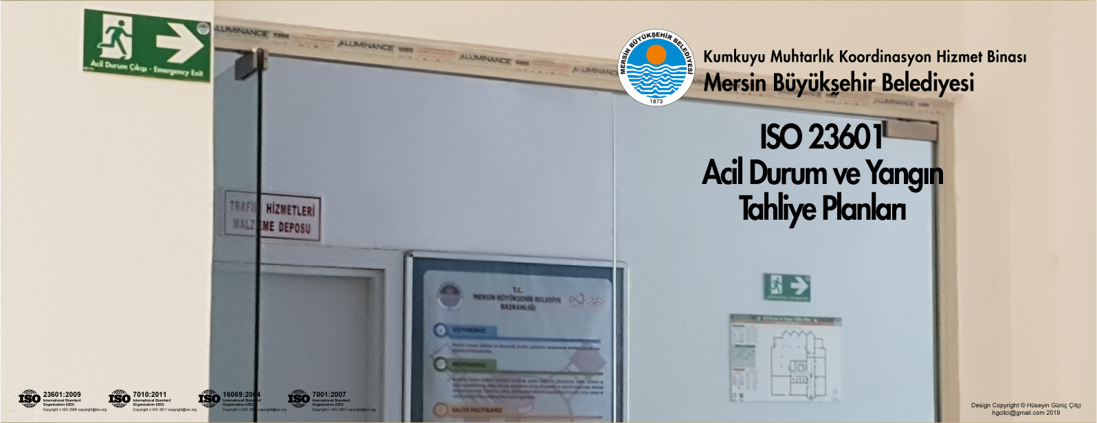 Kumkuyu Muhtarlik Hizmet Binası Mersin Büyükşehir Belediyesi ISO 23601 Acil Durum Ve Yangın Tahliye Kat Planları