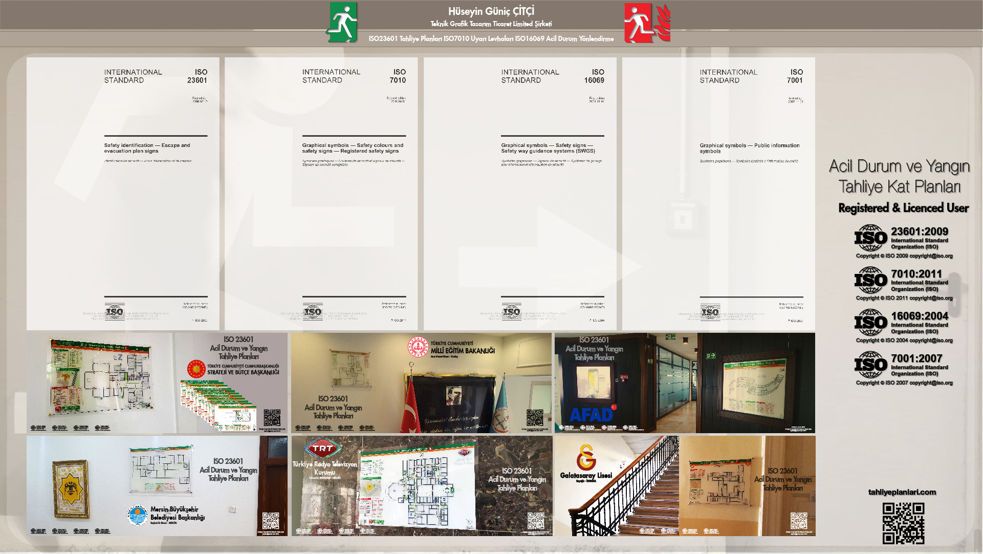 ISO 23601 Acil Durum ve Yangin Tahliye Kat Planları