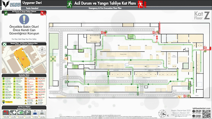 Acil Durum ve Yangın Tahliye Planı
Acil Durum Eylem Planı
Tahliye Krokisi
Animated Risk Haritası