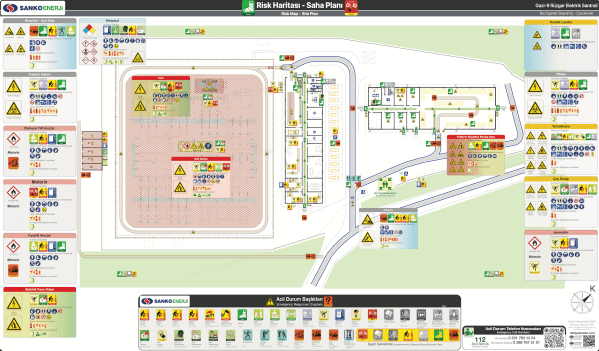 RES Rüzgar Elektrik Santrali Tesisi ISO 23601 Acil Durum ve Yangın Tahliye Planları