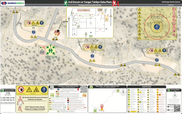 RES Rüzgar Elektrik Santrali Tesisi ISO 23601 Acil Durum ve Yangın Tahliye Planları