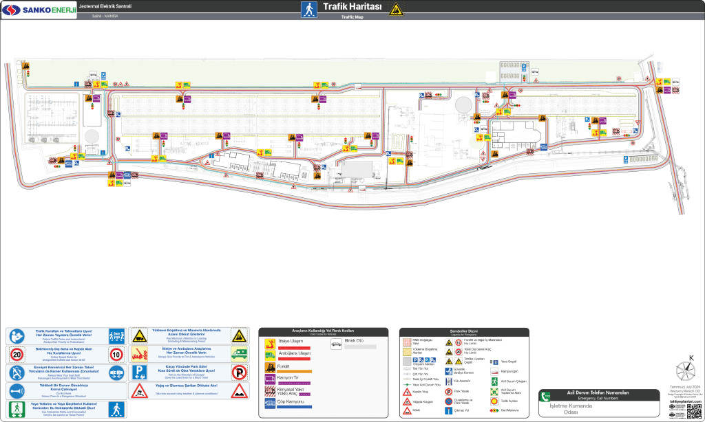 Jeotermal Elektrik Santrali Trafik, Yaya Güvenliği ve Araç Çeşitleri Paftası