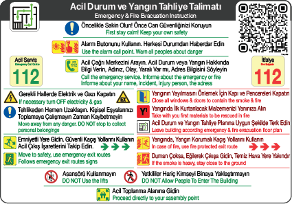 Acil Durum ve Yangın Tahliye Talimatı