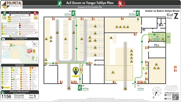 Maden İşletmesi ISO 23601 Acil Durum ve Yangın tahliye Planları