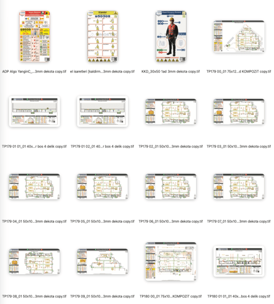 Makine Üretim Tesisi ISO 23601 Acil Durum ve Yangın Tahliye Planları
