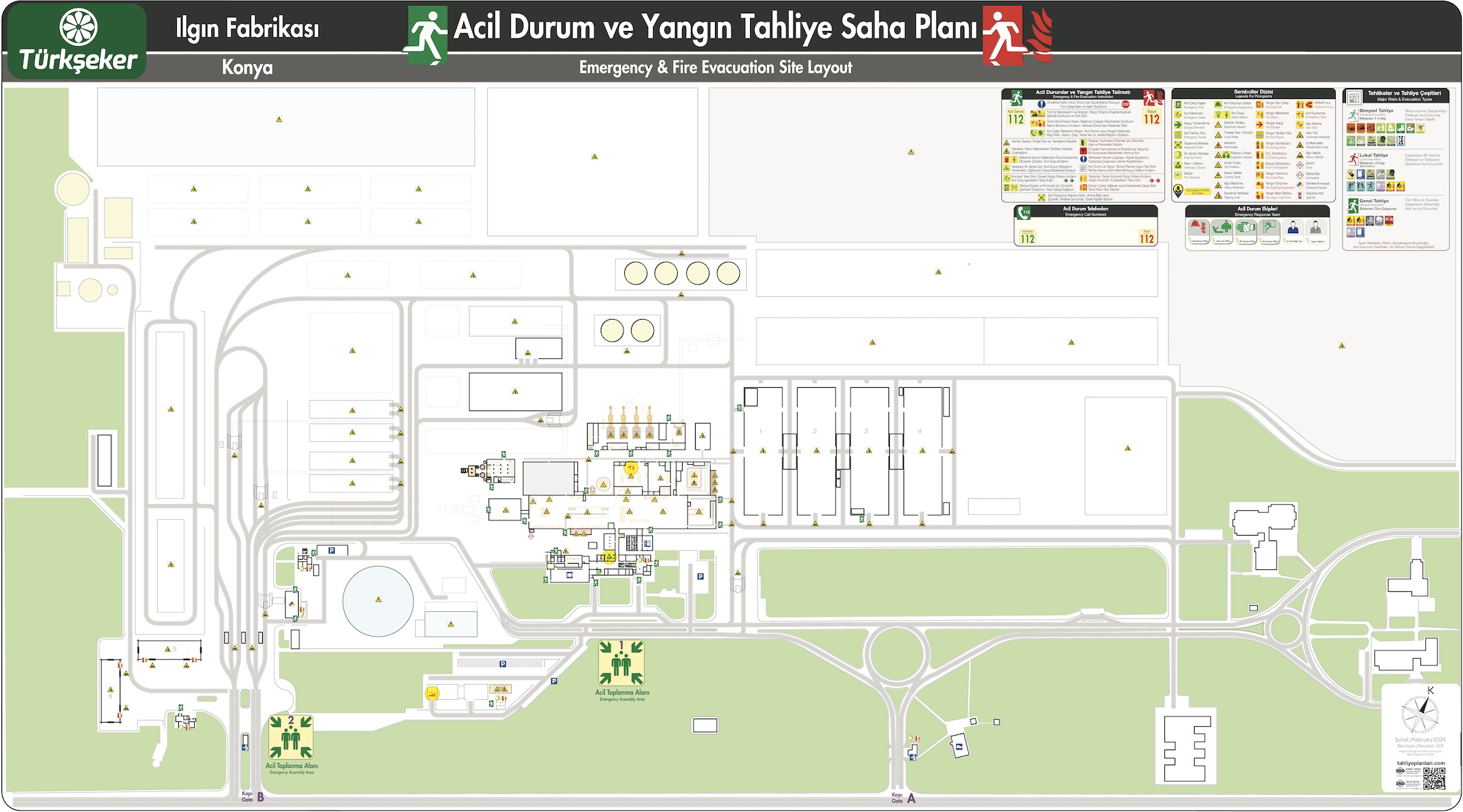 Seker Fabrikasi ISO 23601 Acil Durum ve Yangın Tahliye Planları