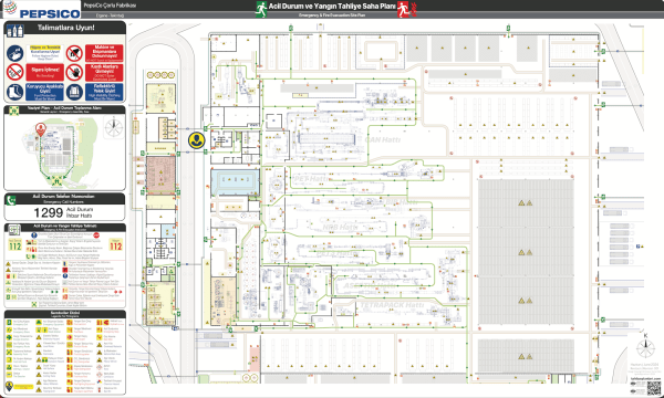 Gazlı İçecek Üretim Tesisi ISO 23601  Acil Durum ve Yangın Tahliye Planları