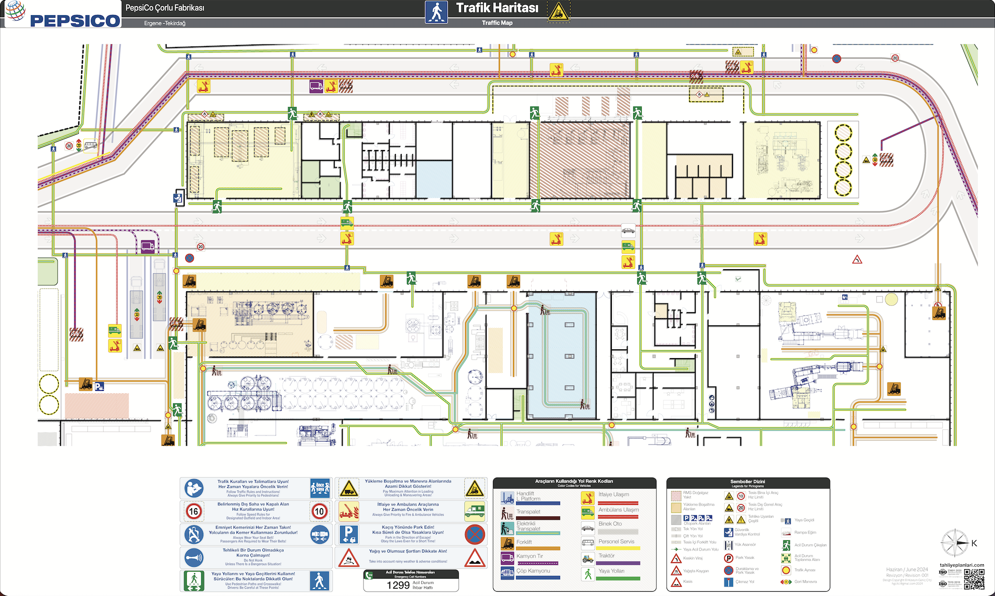 Gazlı İçecek Üretim Tesisi ISO 23601 Acil Durum ve Yangın Tahliye Planları