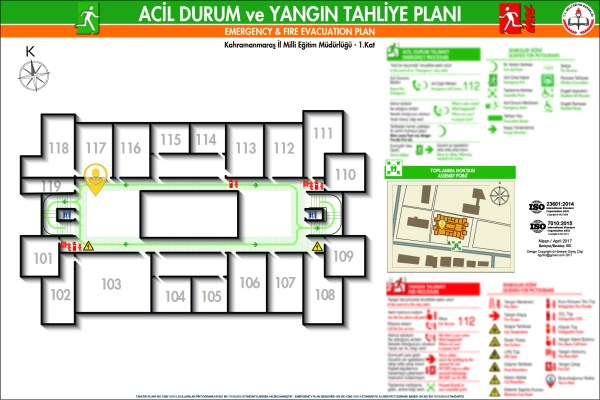 Kahramanmaraş Hükümet Konağı ISO 23601 Acil Durum ve Yangın Tahliye Planı
