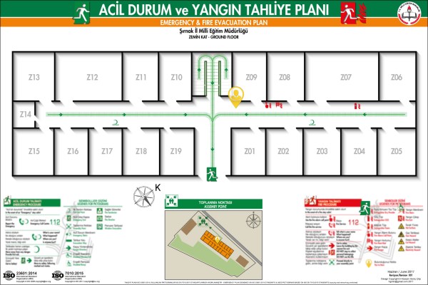 Şırnak Hükümet Konağı ISO 23601 Acil Durum ve Yangın Tahliye Planı