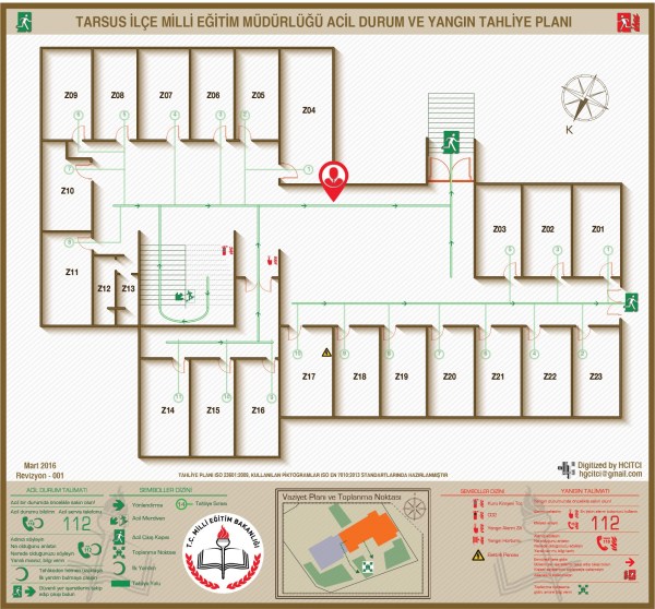 Tarsus Mersin Hükümet Konağı ISO 23601 Acil Durum ve Yangın Tahliye Planı