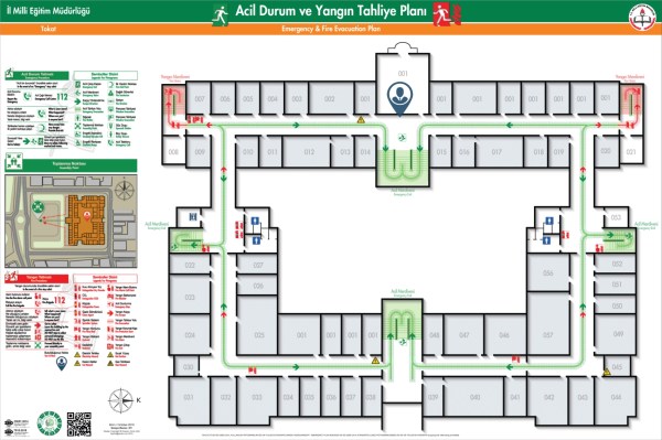 Tokat Hükümet Konağı ISO 23601 Acil Durum ve Yangın Tahliye Planı
