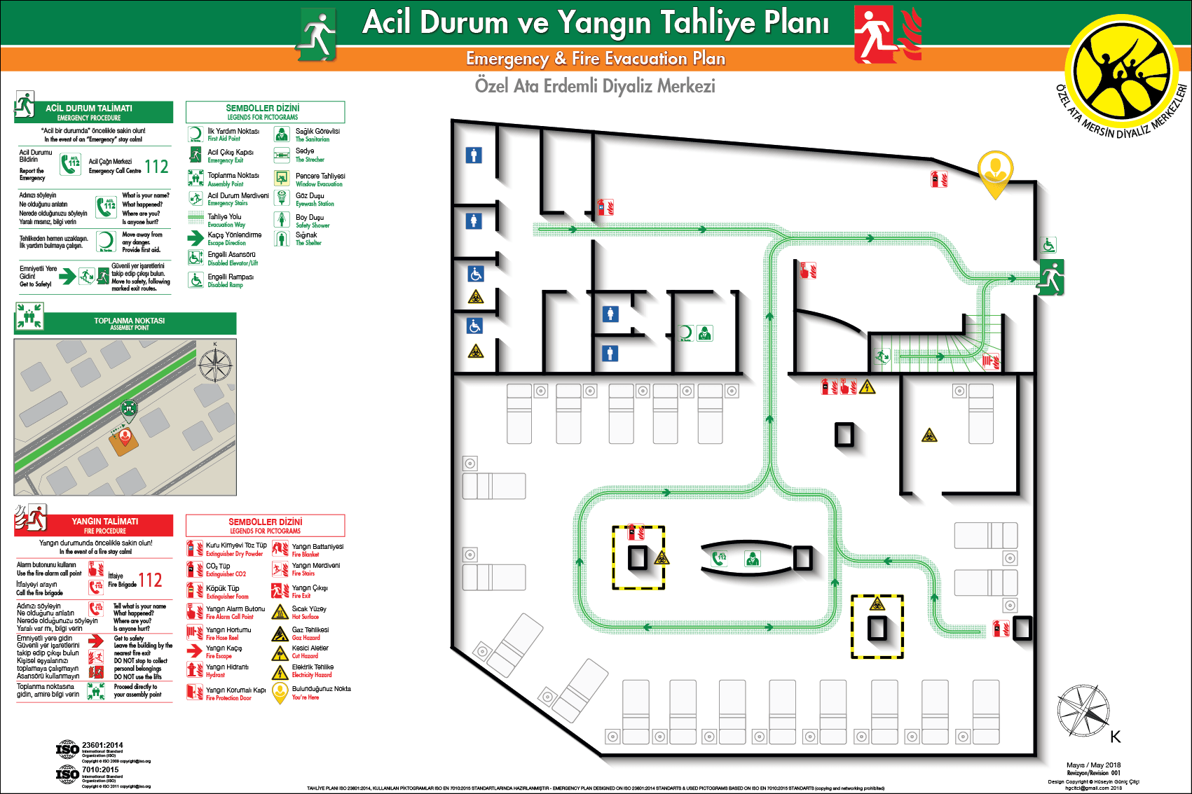 Diyaliz Merkezi Erdemli ISO 23601 Acil Durum ve Yangin Tahliye Plani