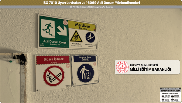 ISO 7010 Acil Durum ve Yangın Uyarı Levhaları Örnek Uygulama