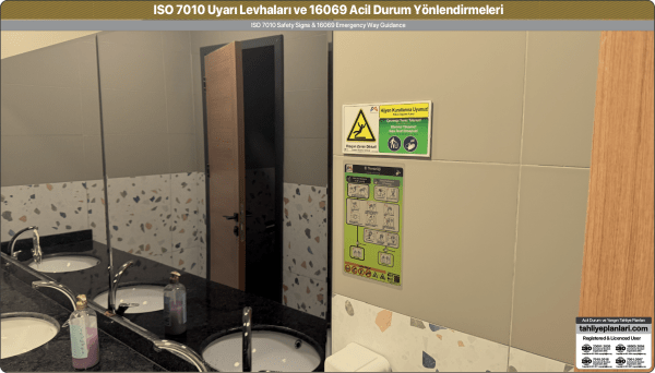 ISO 7010 Acil Durum ve Yangın Uyarı Levhaları Örnek Uygulama 