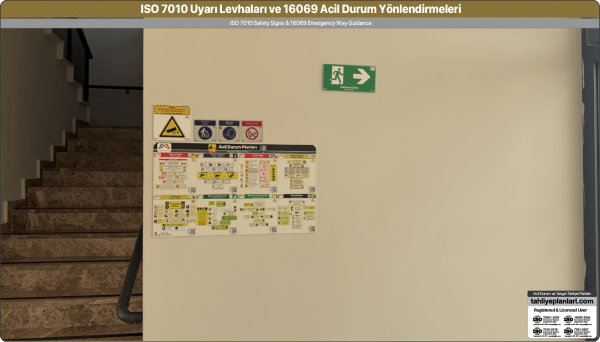 ISO 7010 Acil Durum ve Yangın Uyarı Levhaları Örnek Uygulama 