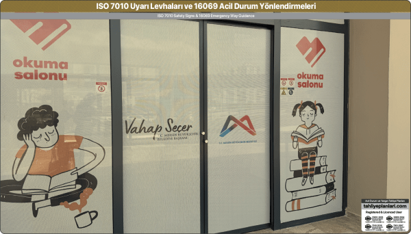 ISO 7010 Acil Durum ve Yangın Uyarı Levhaları Örnek Uygulama Acil Çıkış Kapısı