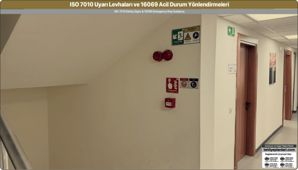 ISO 7010 Acil Durum ve Yangın Uyarı Levhaları Örnek Uygulama 