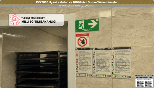 ISO 7010 Acil Durum ve Yangın Uyarı Levhaları Örnek Uygulama