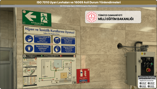 ISO 7010 Acil Durum ve Yangın Uyarı Levhaları Örnek Uygulama