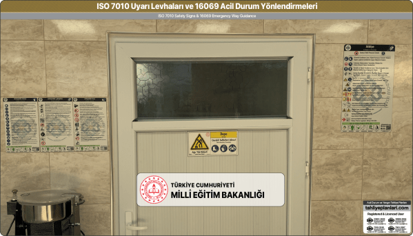 ISO 7010 Acil Durum ve Yangın Uyarı Levhaları Örnek Uygulama