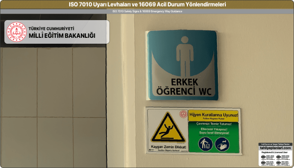 ISO 7010 Acil Durum ve Yangın Uyarı Levhaları Örnek Uygulama