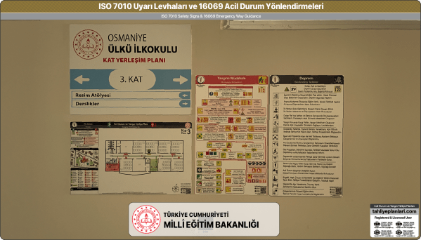 ISO 7010 Acil Durum ve Yangın Uyarı Levhaları Örnek Uygulama